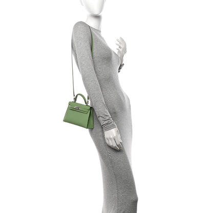 Hermes Epsom Mini Kelly Sellier 20 Vert Criquet 2 of 11