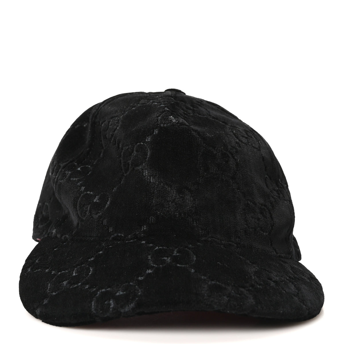 Velvet GG Monogram Baseball Hat S Black