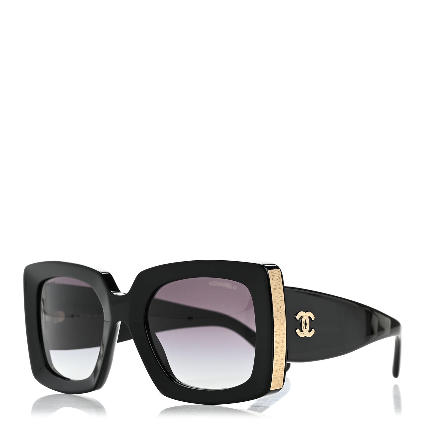 Acetate Rectangle Sunglasses 5435 Black