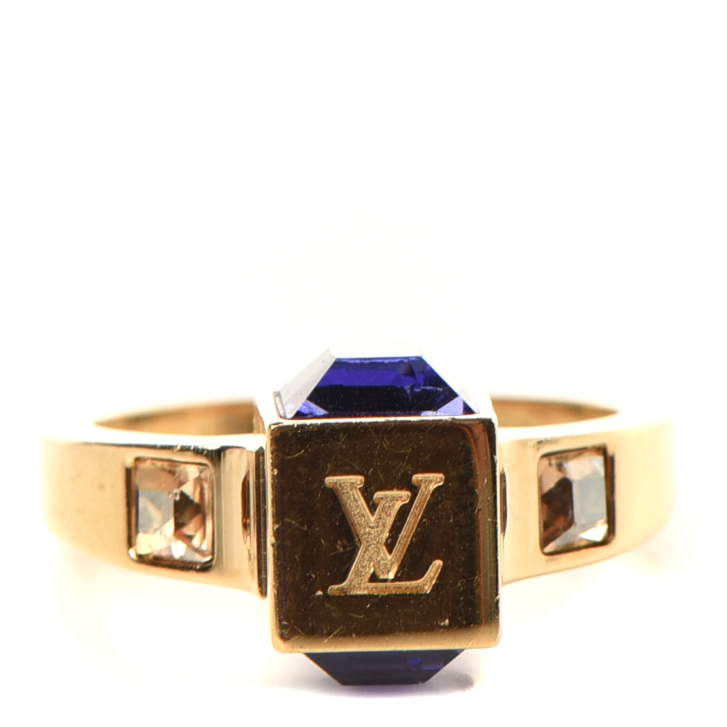 Louis Vuitton Swarovski Gamble Ring Medium 5 Azur Gold 1 of 3