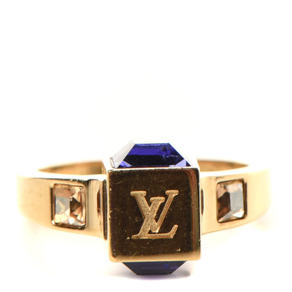 Louis Vuitton Swarovski Gamble Ring Medium 5 Azur Gold 1 of 3