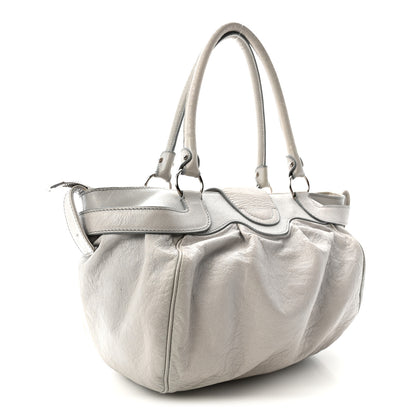 Salvatore Ferragamo Calfskin Marisa Shoulder Bag Grey 3 of 10