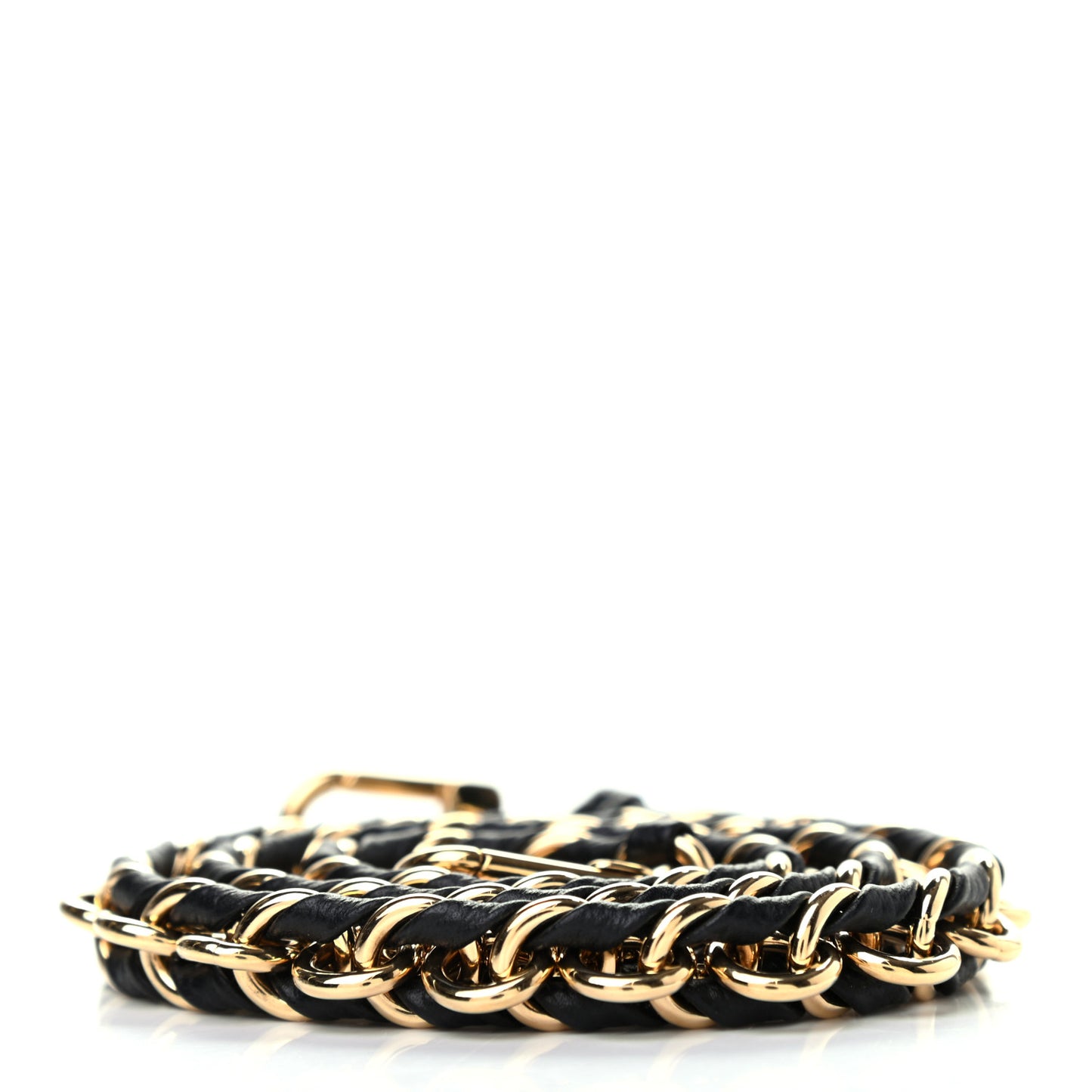 Calfskin Multi Pochette Chain Shoulder Strap Black Gold