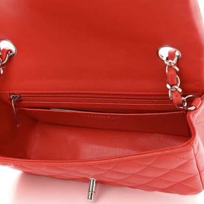 Chanel Lambskin Quilted Mini Rectangular Flap Red 5 of 9