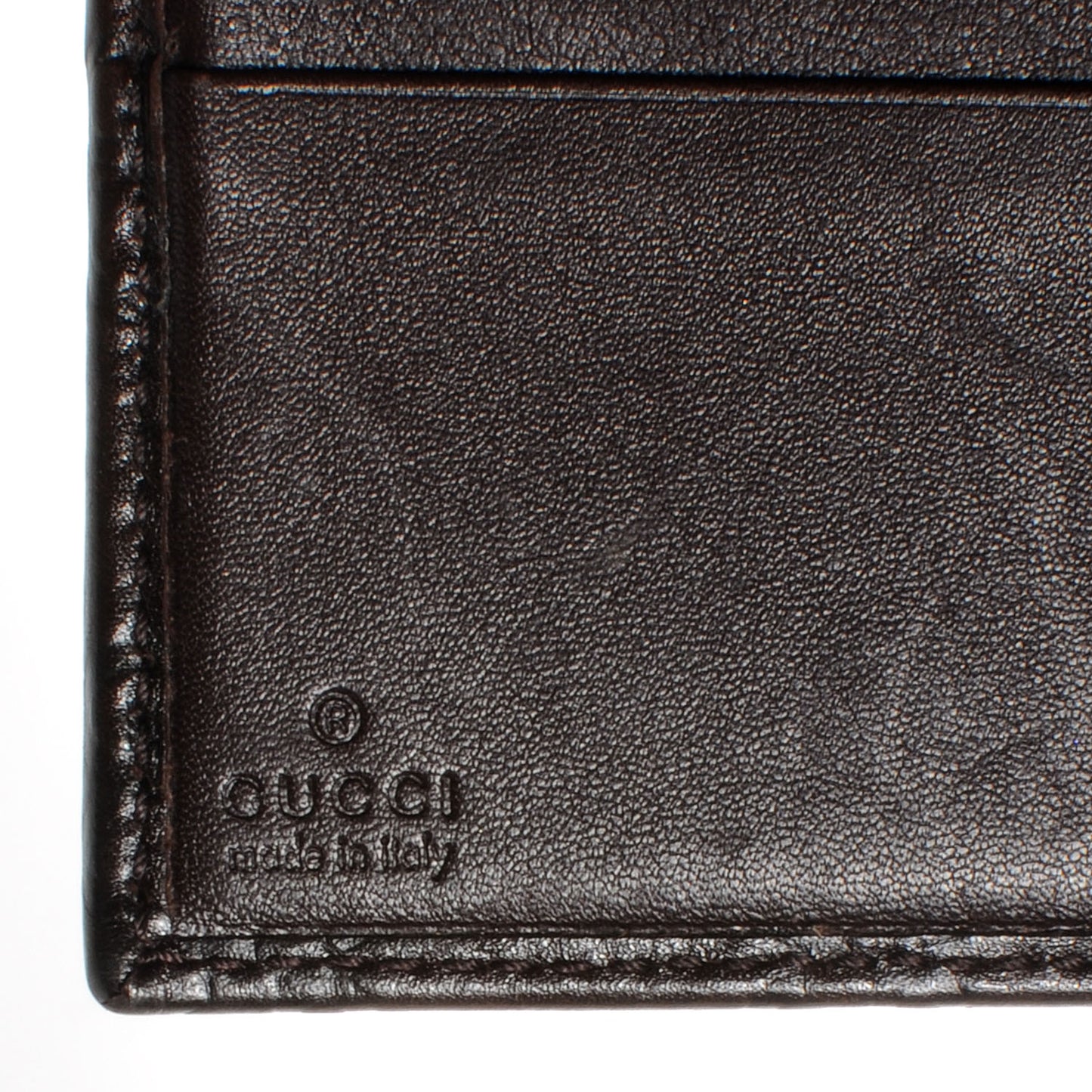 Guccissima Princy French Flap Wallet Chocolate Brown