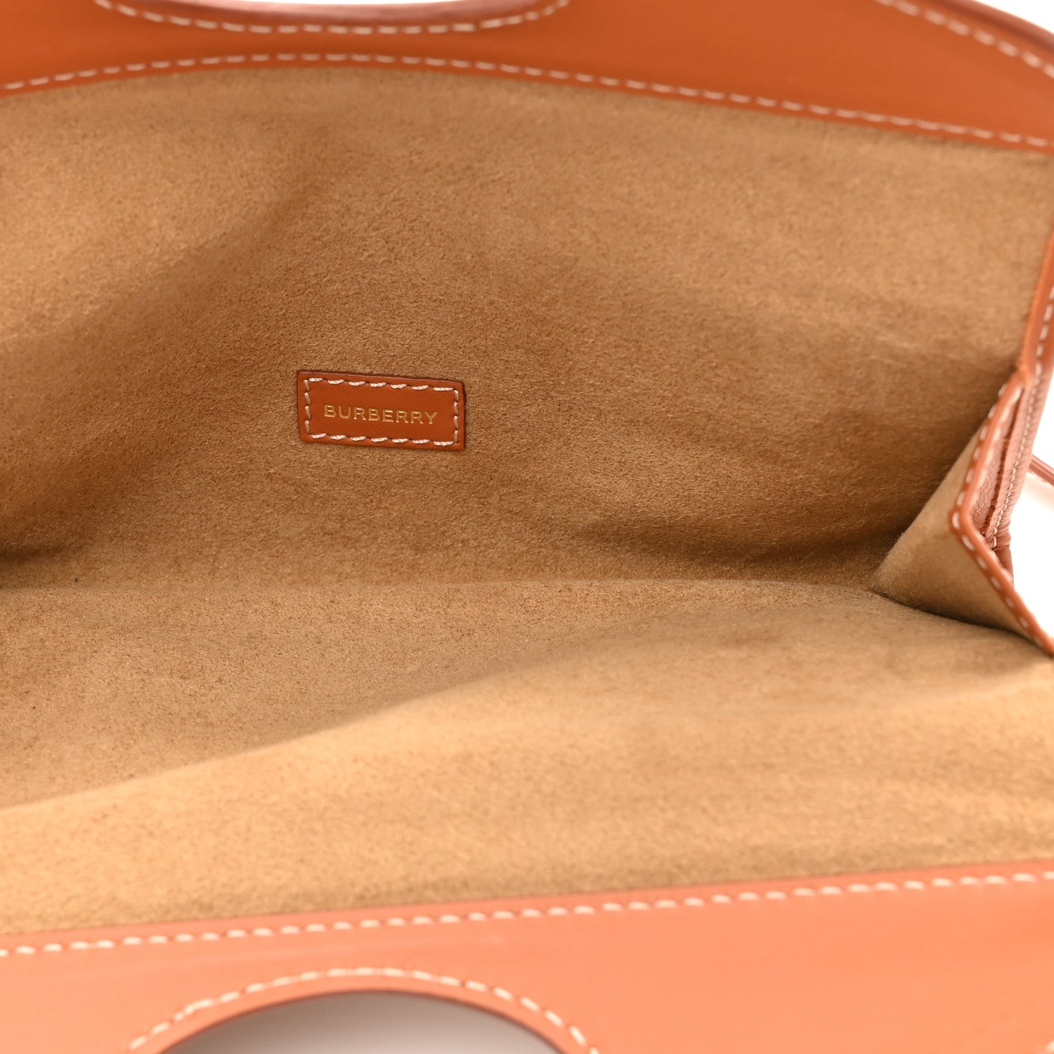 Burberry Canvas Calfskin Pocket Crossbody Bag Tan 5 of 10