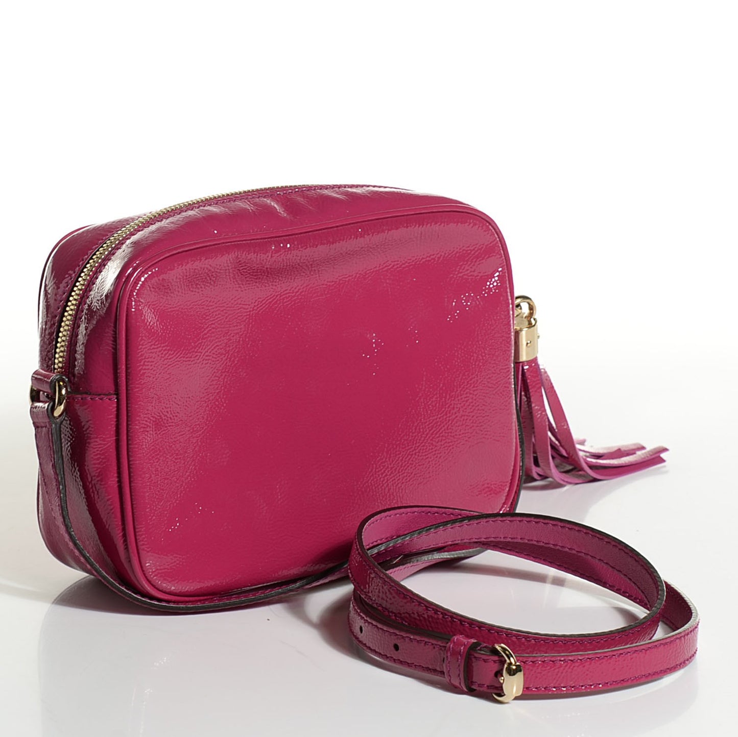 Soft Patent Small Soho Disco Bag Bright Bougainvillea