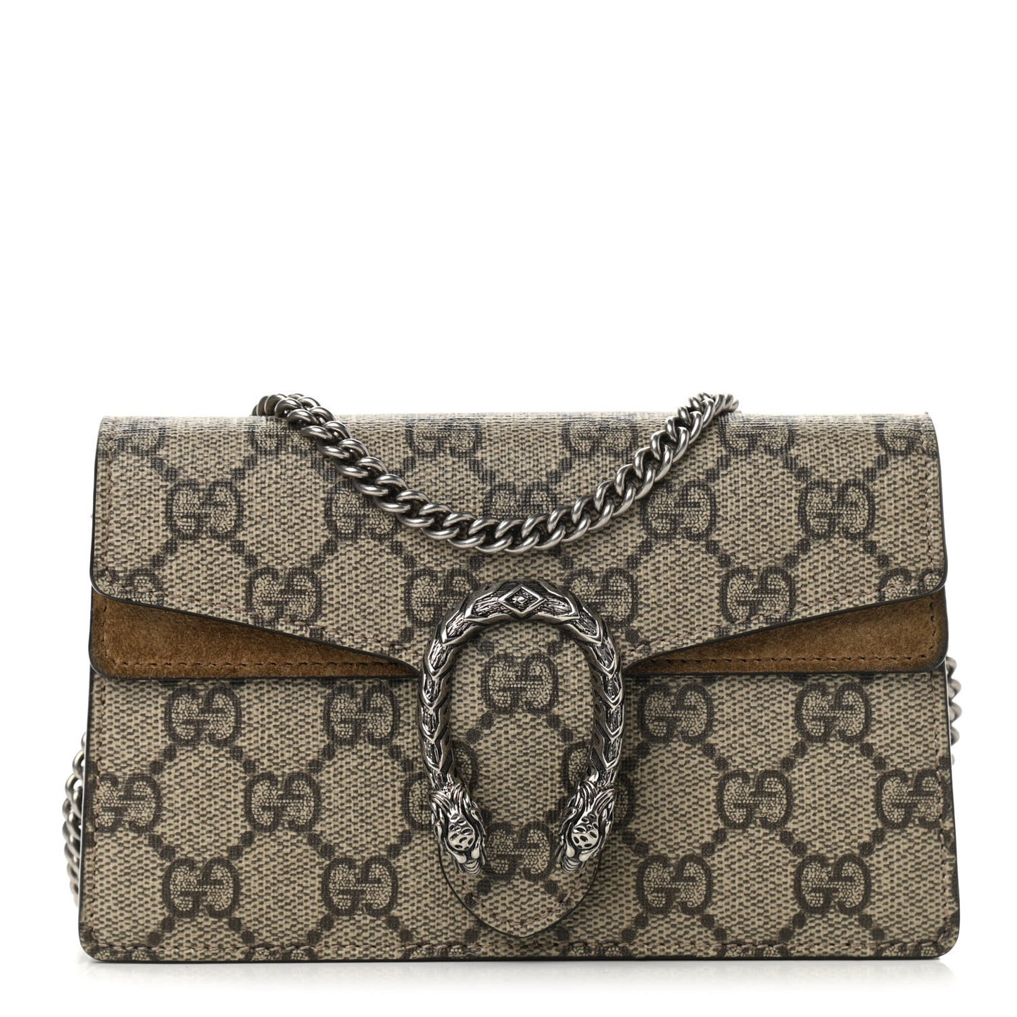GG Supreme Monogram Super Mini Dionysus Shoulder Bag Taupe
