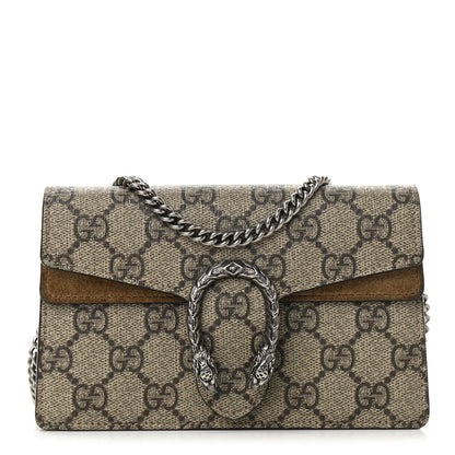 Gucci GG Supreme Monogram Super Mini Dionysus Shoulder Bag Taupe 1 of 9