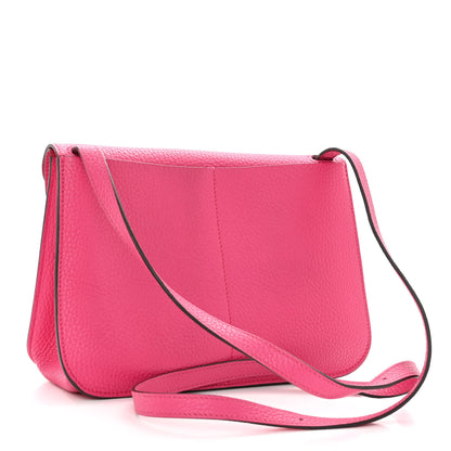 Hermes Taurillon Clemence Halzan 25 Rose Shocking 3 of 11