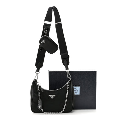 Prada Nylon Re-Edition 2005 Shoulder Bag Black 10 of 10