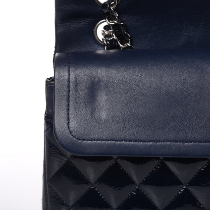 Chanel Patent Quilted Medium Double Flap Navy Blue 11 of 13