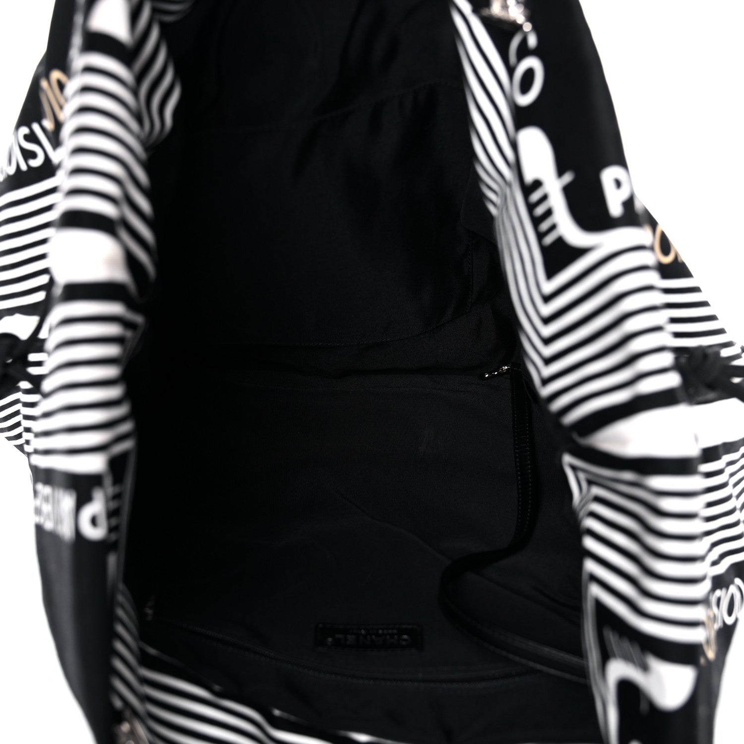 Chanel Canvas CC Paris Venice Bon Bon Tote Black White 5 of 11