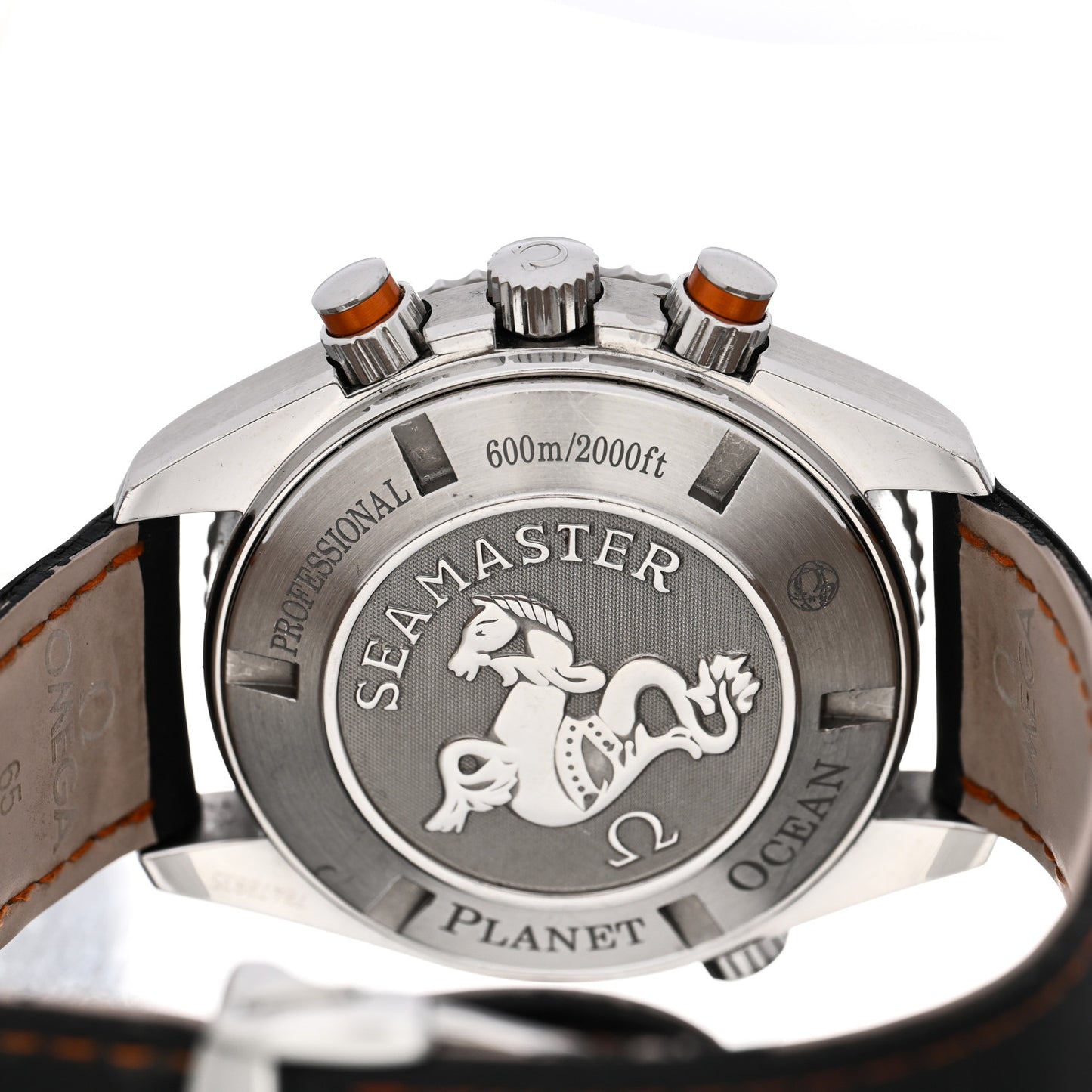 Stainless Steel Calfskin 45mm Seamaster Planet Ocean Chronograph Automatic Watch Black 2918.50.00