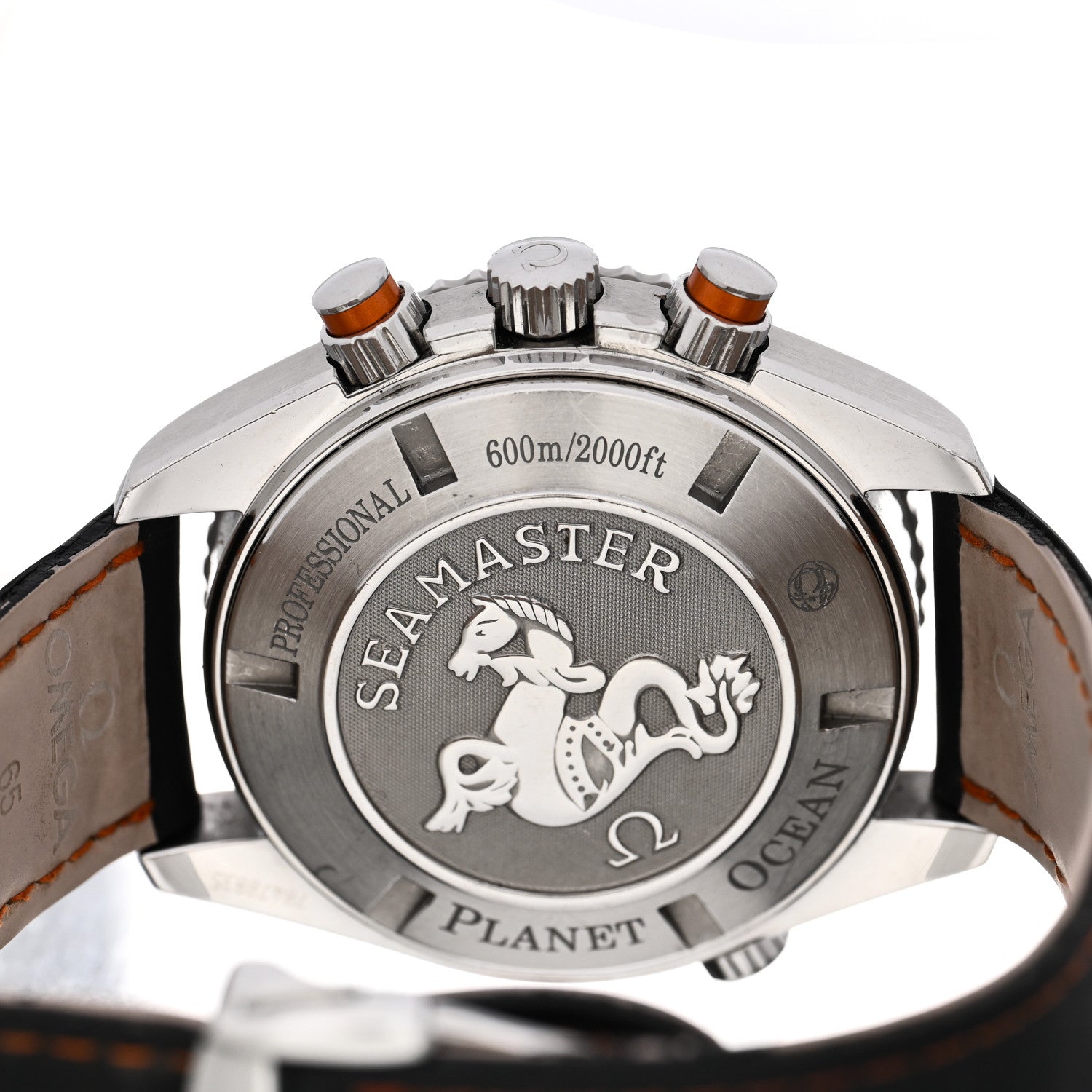 Omega Stainless Steel Calfskin 45mm Seamaster Planet Ocean Chronograph Automatic Watch Black 2918.50.00 4 of 6