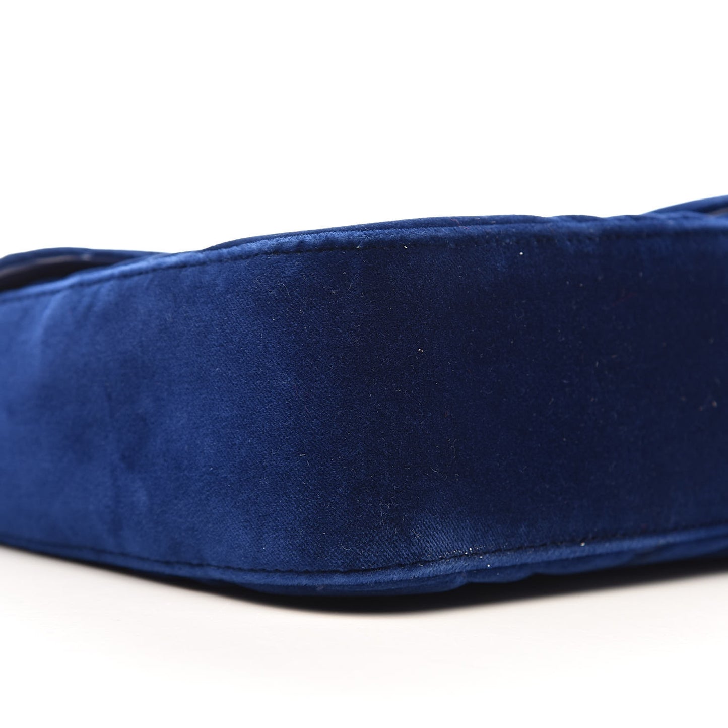 Velvet Matelasse Medium GG Marmont Shoulder Bag Cobalt Blue