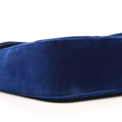 Gucci Velvet Matelasse Medium GG Marmont Shoulder Bag Cobalt Blue 11 of 13