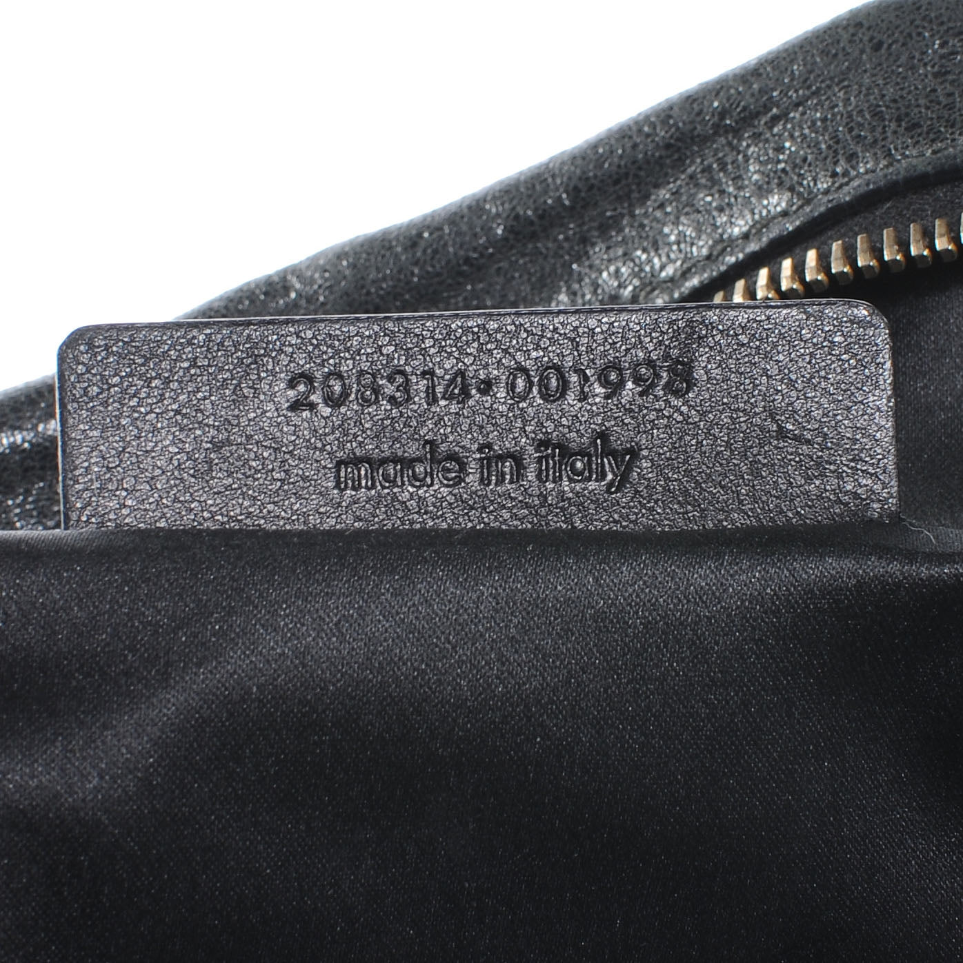 Coated Lambskin Easy Sac Black