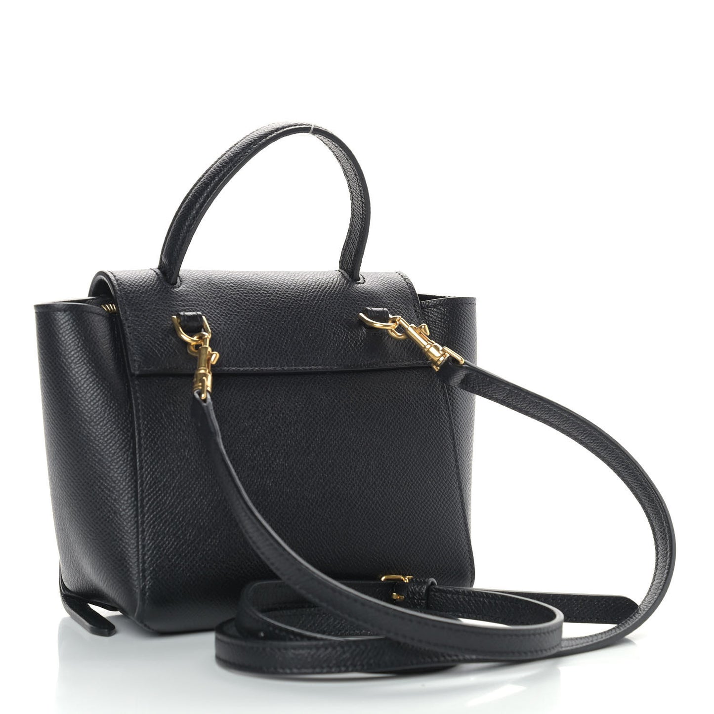 Grained Calfskin Pico Belt Bag Black