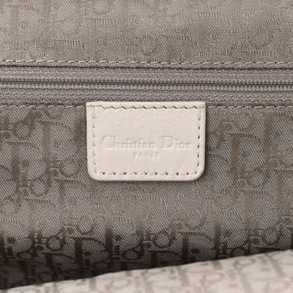 Christian Dior Calfskin Buckle Frame Satchel White 6 of 17