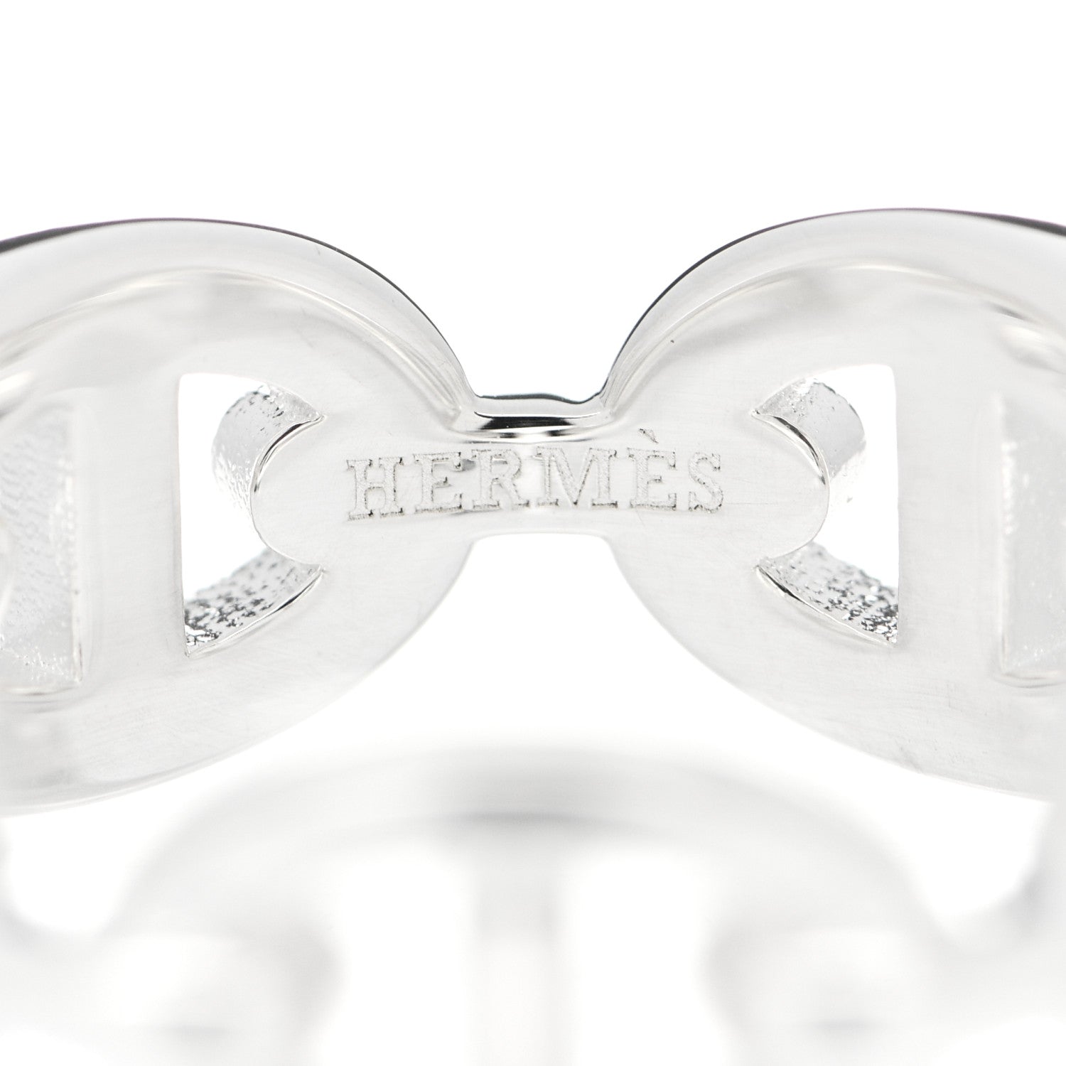 Hermes Sterling Silver PM Chaine d'Ancre Enchainee Band Ring 51 5.75 4 of 9