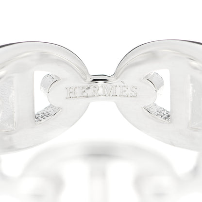 Hermes Sterling Silver PM Chaine d'Ancre Enchainee Band Ring 51 5.75 4 of 9