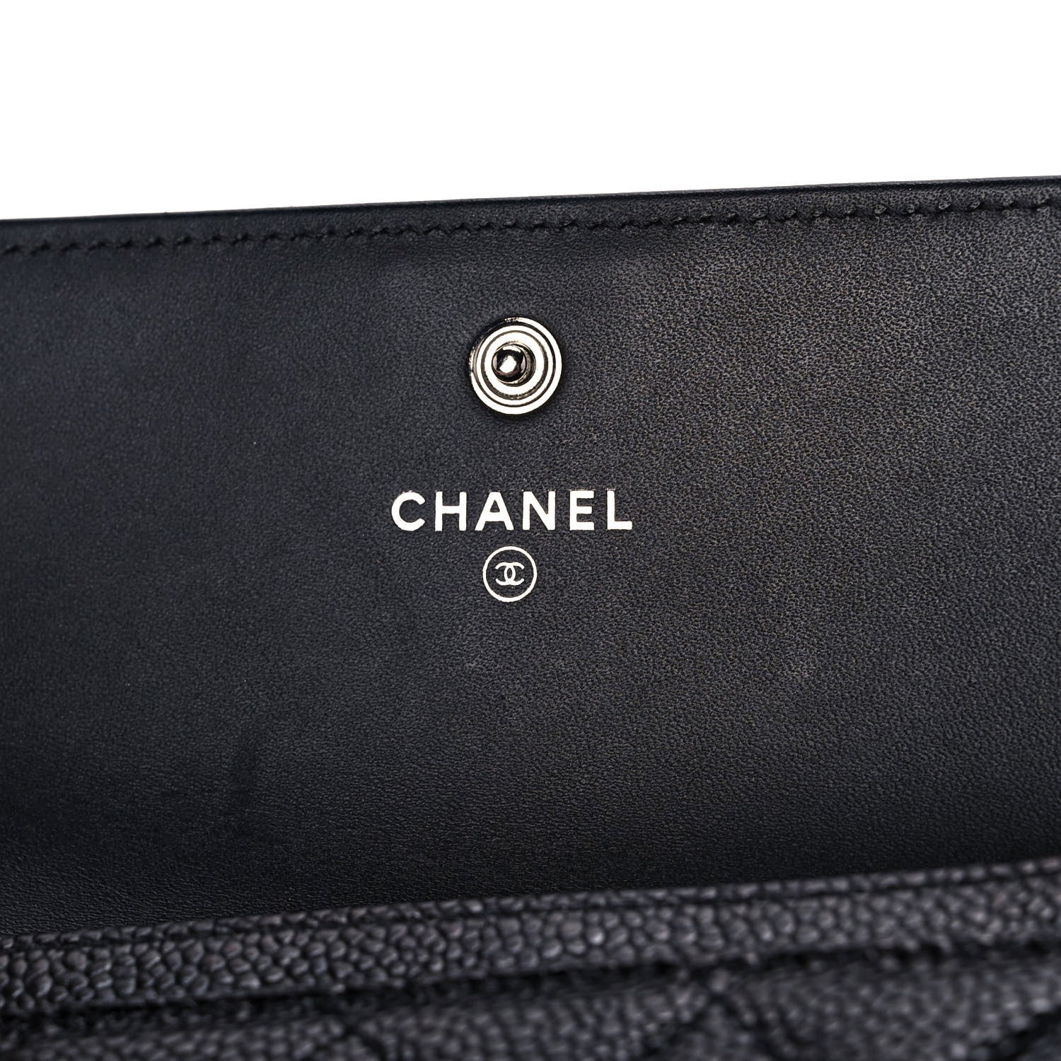Chanel Caviar Quilted Medium Boy Flap Wallet Black 6 of 13