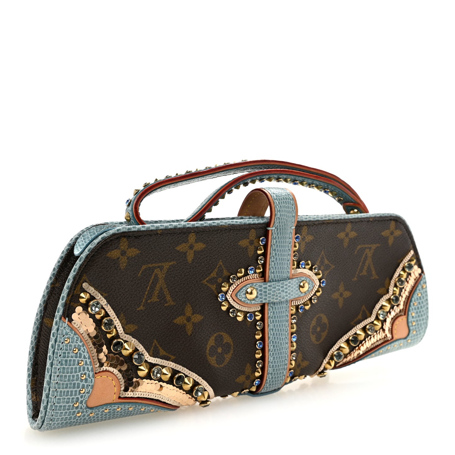 Monogram Lizard Embellished Les Extraordinaires Clutch