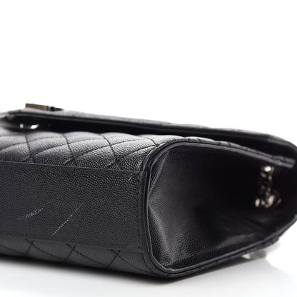 Saint Laurent Grain De Poudre Textured Mixed Matelasse Triquilt Medium Monogram Satchel Black 7 of 12