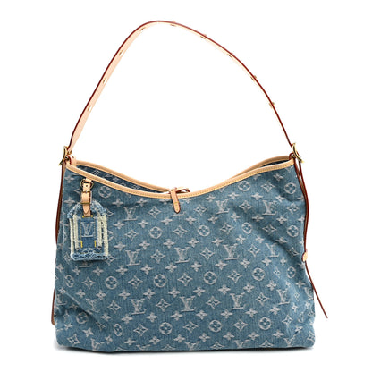 Louis Vuitton Monogram Denim CarryAll MM Blue 1 of 10