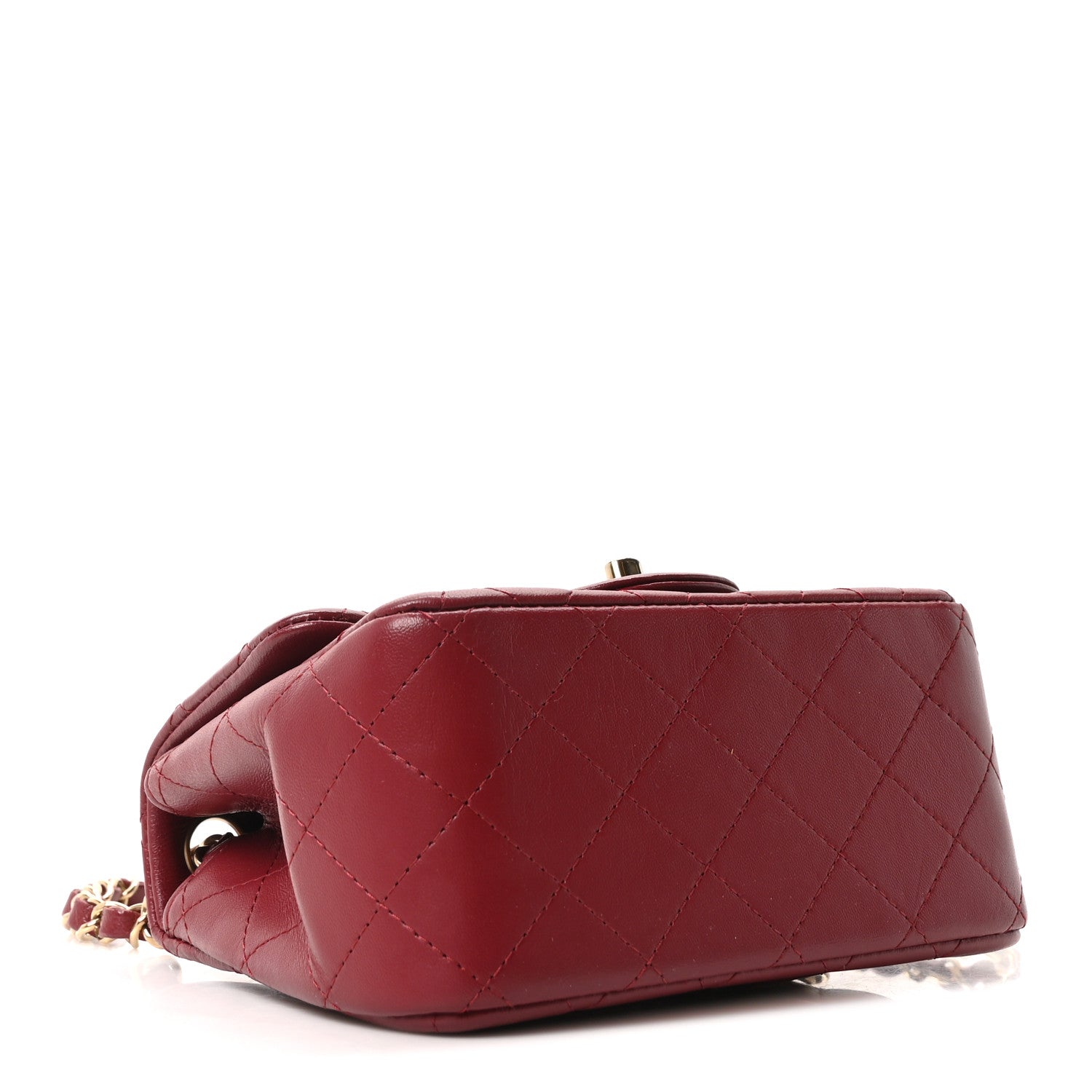 Chanel Lambskin Quilted Mini Square Flap Red 7 of 19