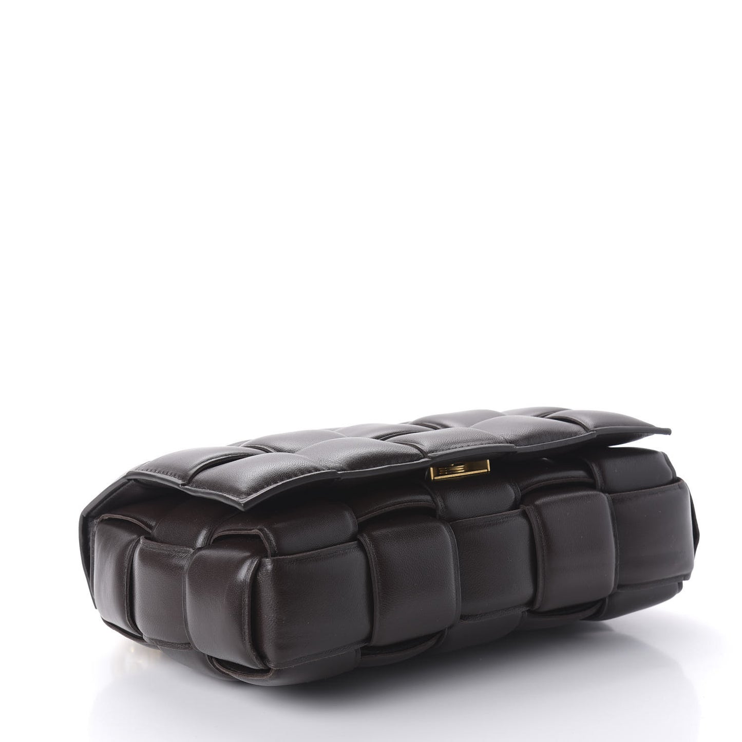 Lambskin Maxi Intreccio Padded Chain Cassette Crossbody Bag Black