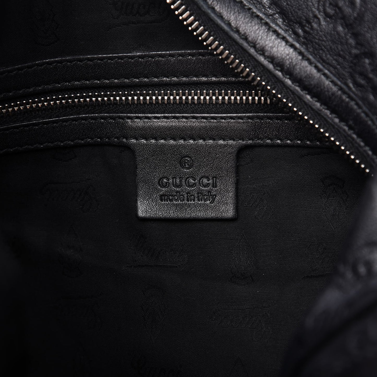 Guccissima Large GG Twins Hobo Black