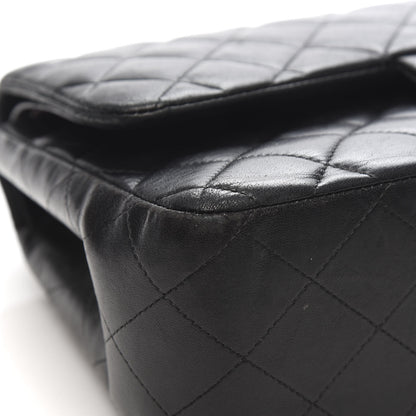 Chanel Lambskin Quilted Jumbo Double Flap Black 10 of 14