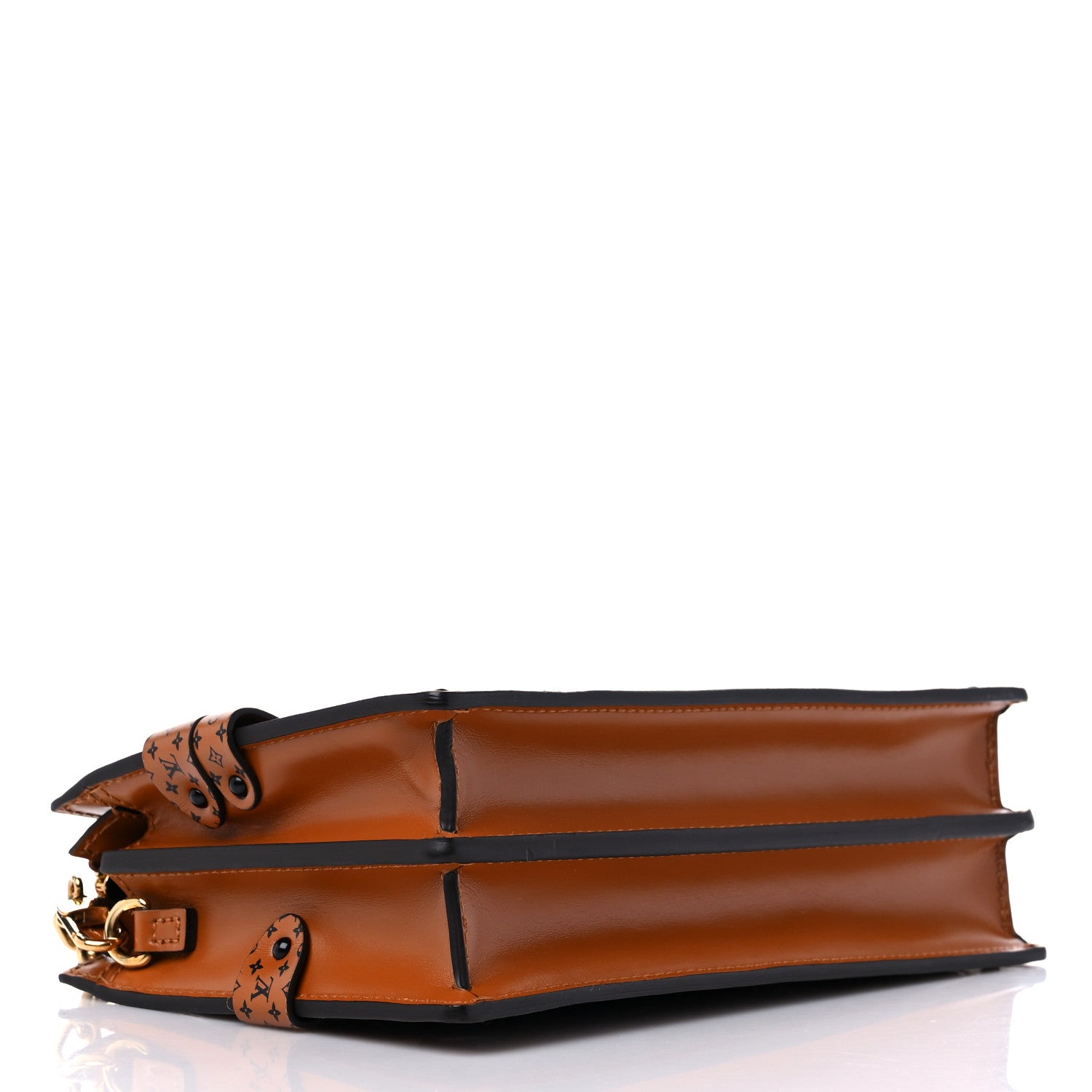 Louis Vuitton Denim Calfskin Malletage Trunk Clutch Light Blue 4 of 9