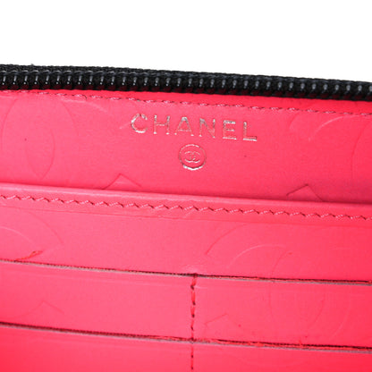 Chanel Calfskin Quilted Cambon Large Gusset Zip Around Wallet Black 6 of 10