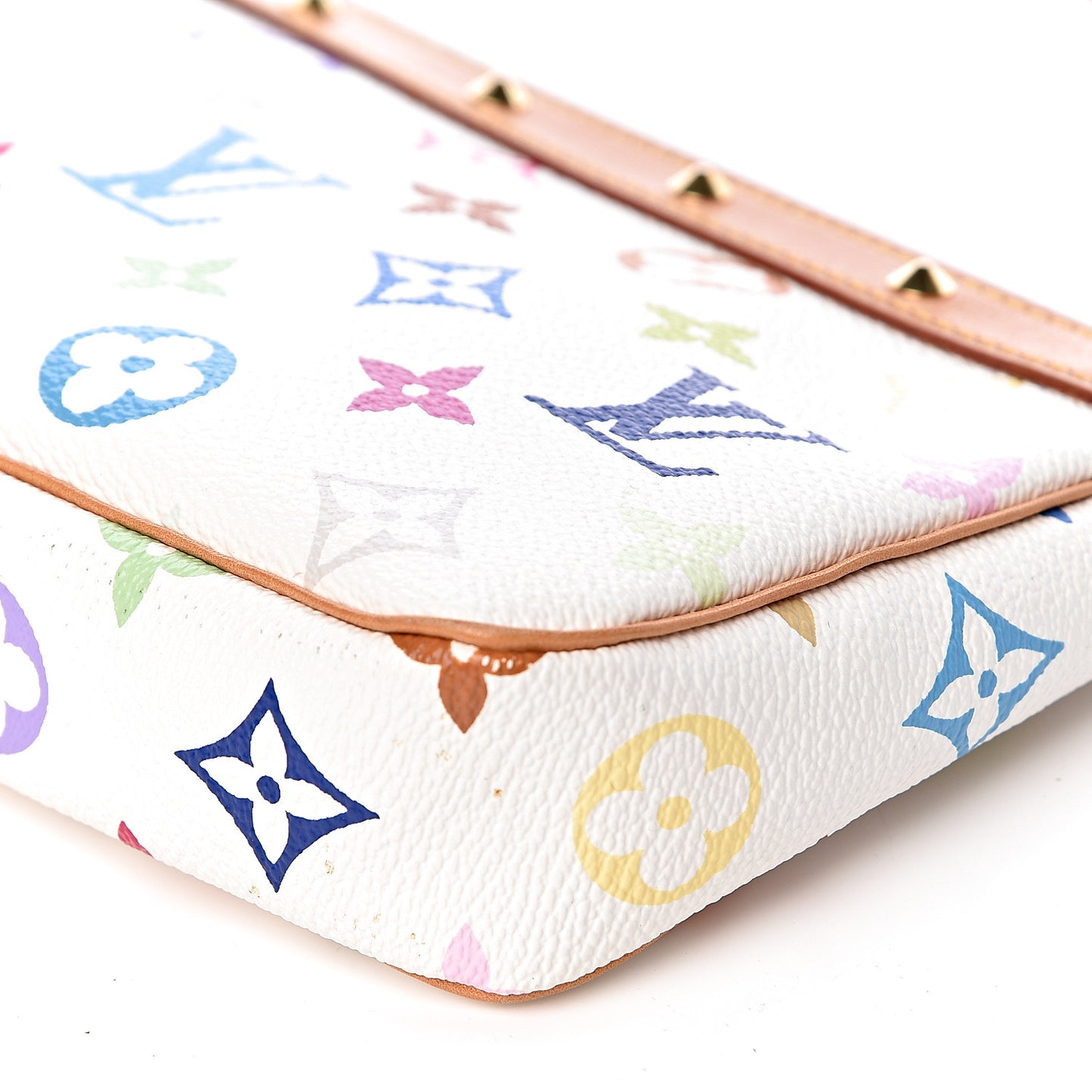 Monogram Multicolor Pochette Accessories White