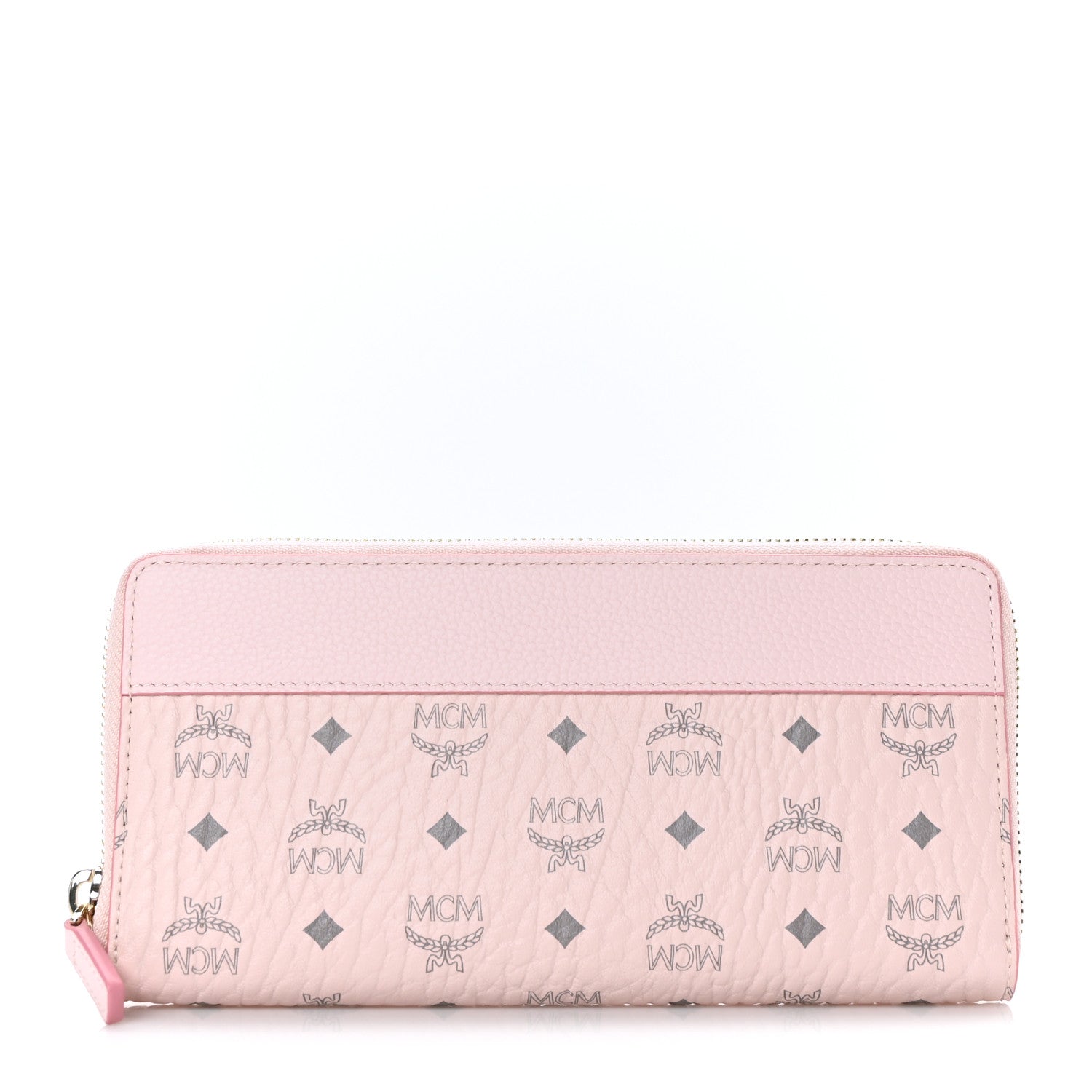 MCM Visetos Large Zip Around Wallet Pink 1 of 6