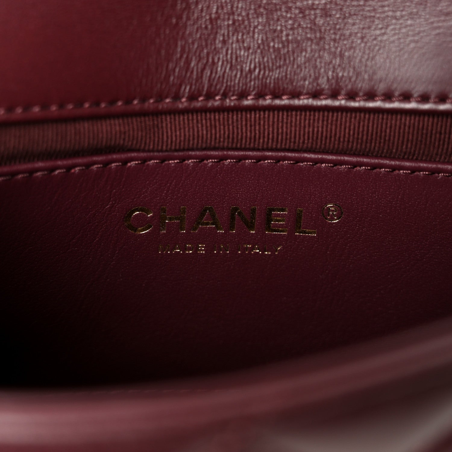 Chanel Lambskin Braided Calfskin Mini Flap Bag Dark Burgundy Black 7 of 12