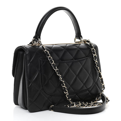 Chanel Lambskin Quilted Small Trendy CC Dual Handle Flap Bag Black 3 of 11