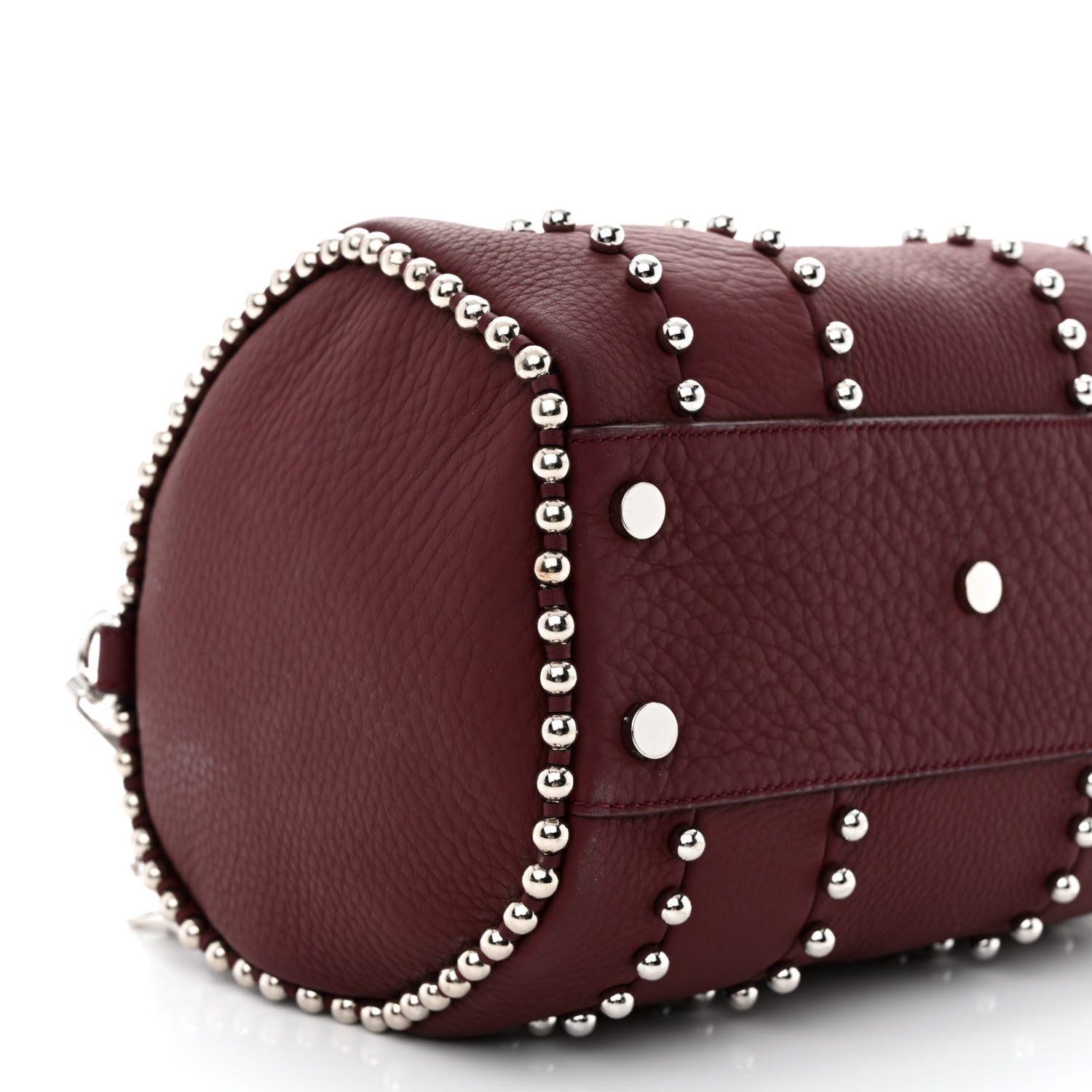 Alexander Wang Calfskin Studded Mini Rockie Matte Beet Rodium Hardware 8 of 12