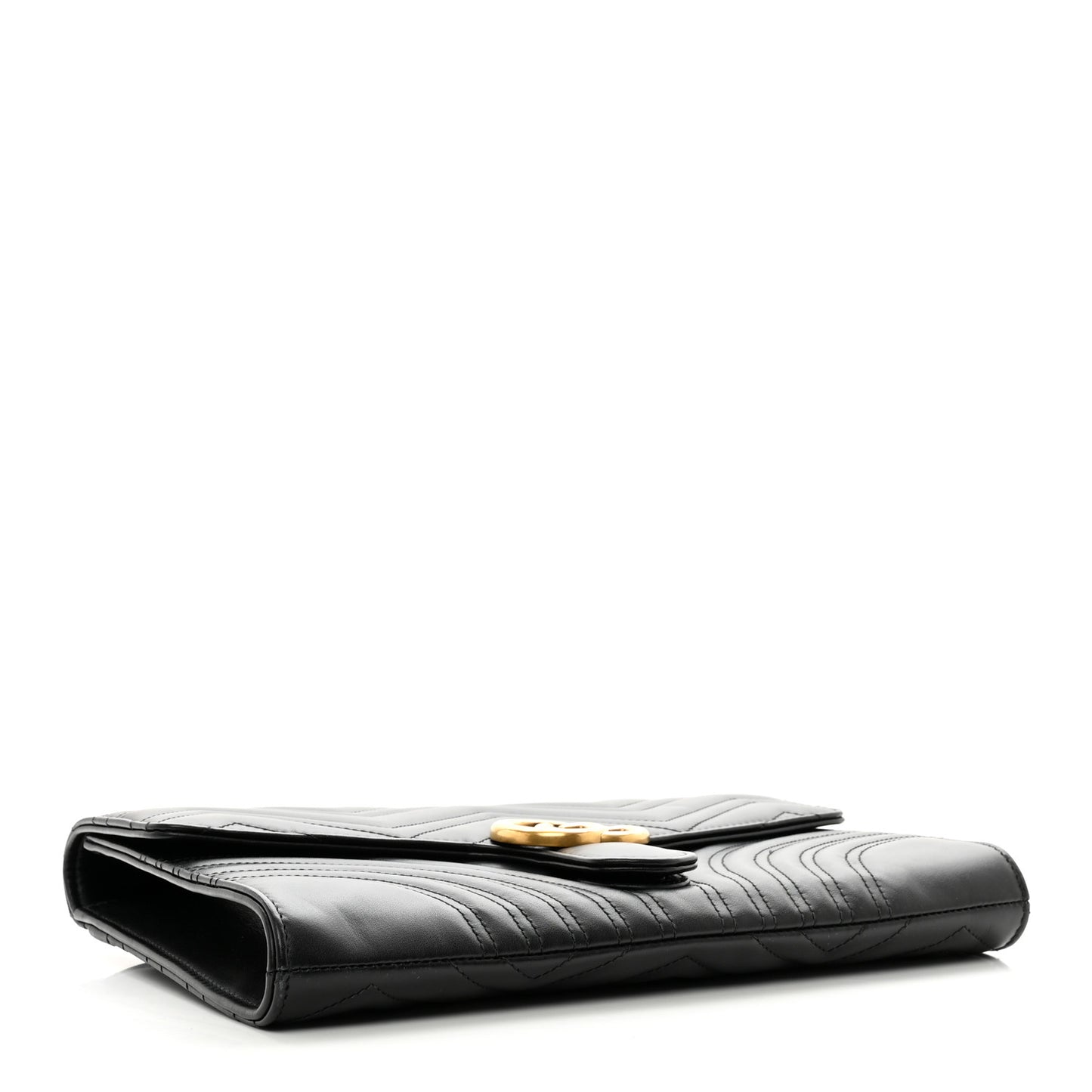 Calfskin Matelasse GG Marmont Clutch Black