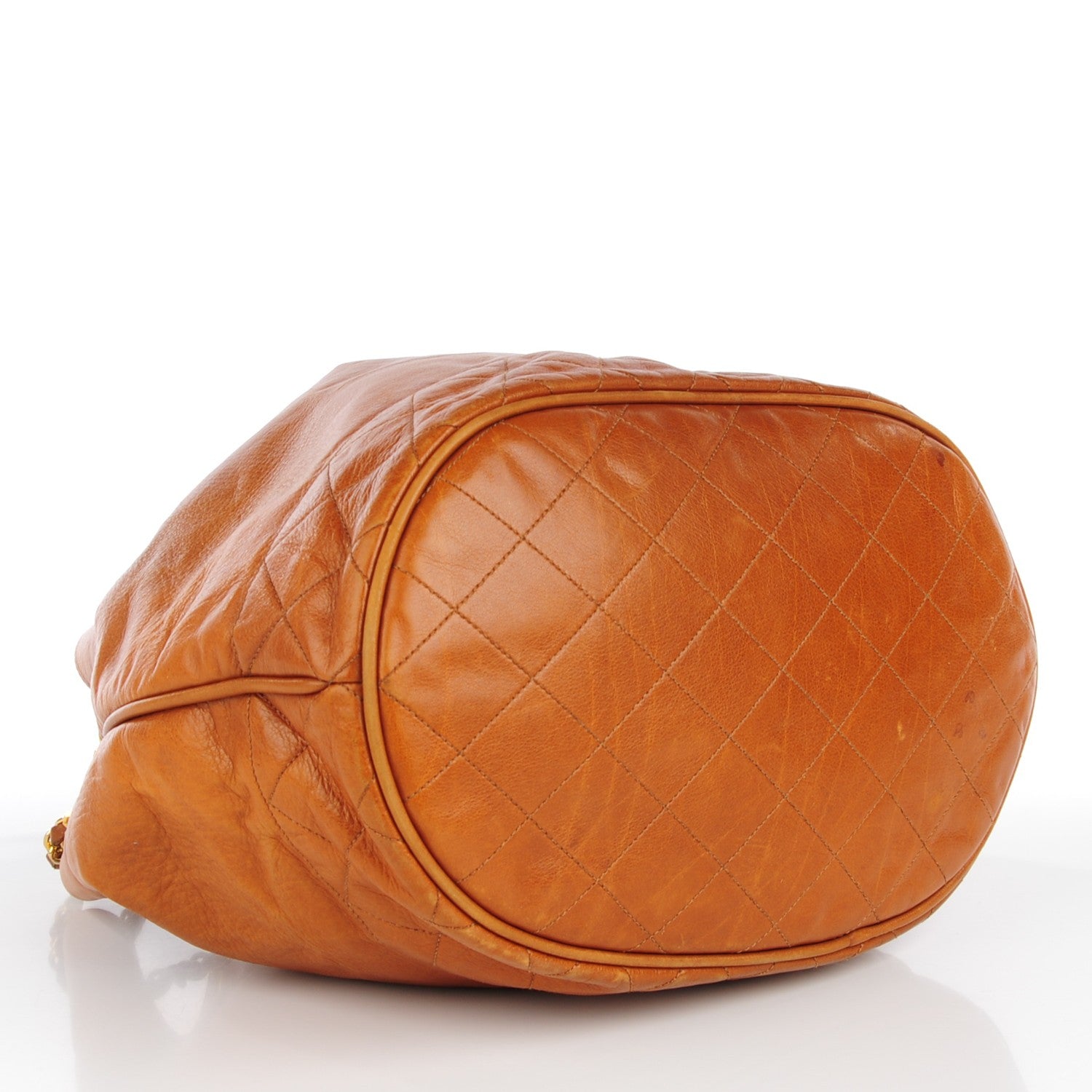 Chanel Lambskin Drawstring Shoulder Bag Tan 5 of 10
