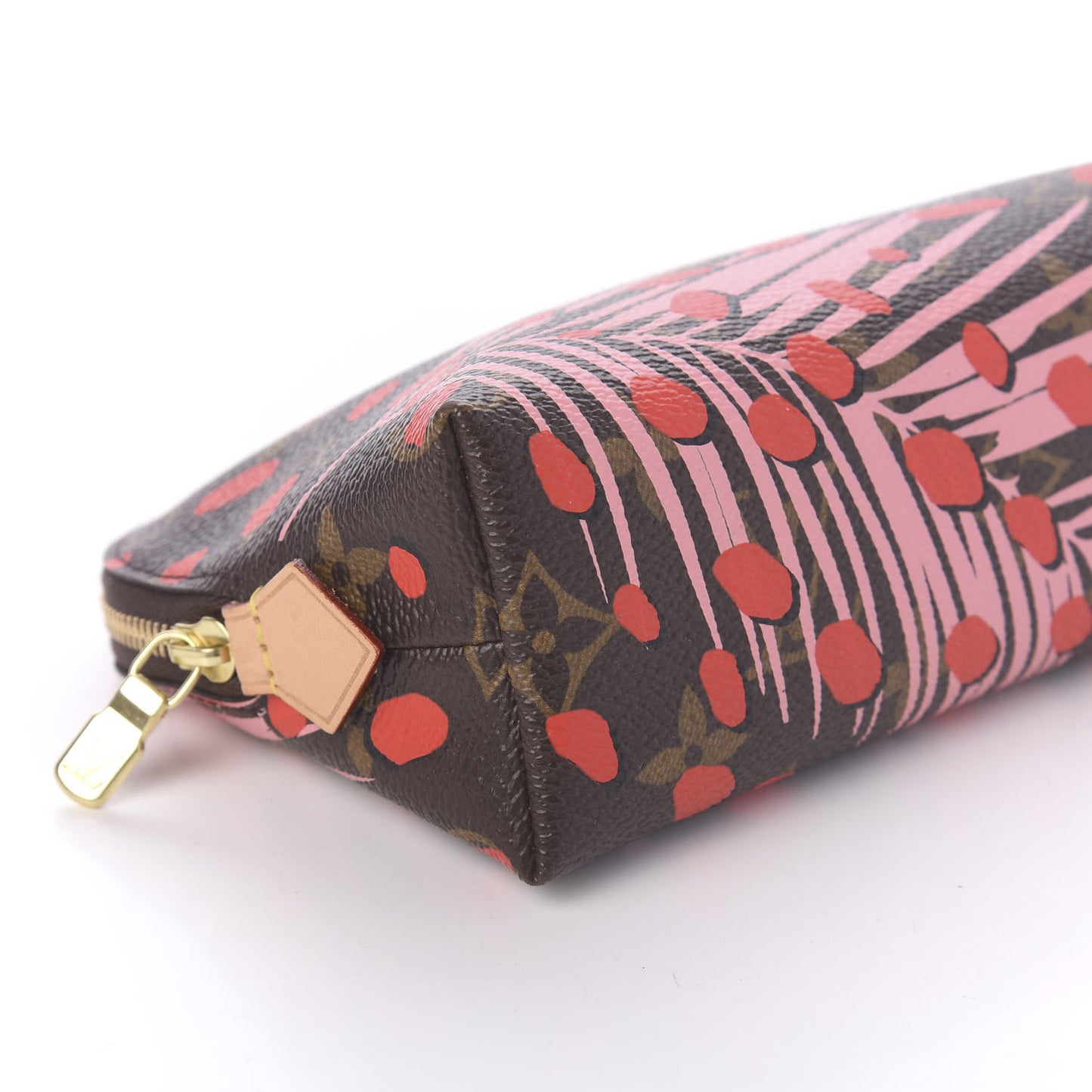 Monogram Jungle Dots Cosmetic Pouch Sugar Pink Poppy