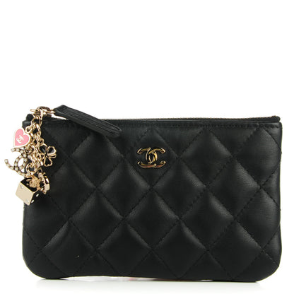 Chanel Lambskin Quilted Zip Casino Coin Purse Black 1 of 7