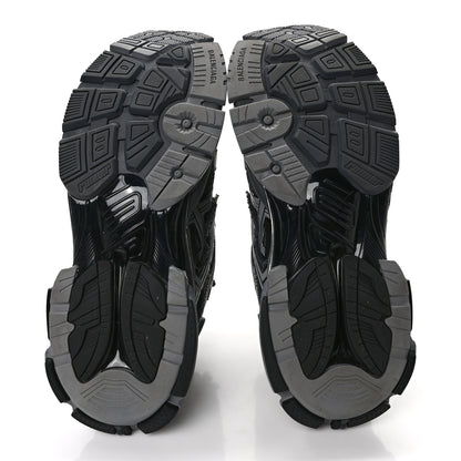 Balenciaga Mesh Rubber Distressed Mens Runner Sneakers 41 Black Grey 6 of 9