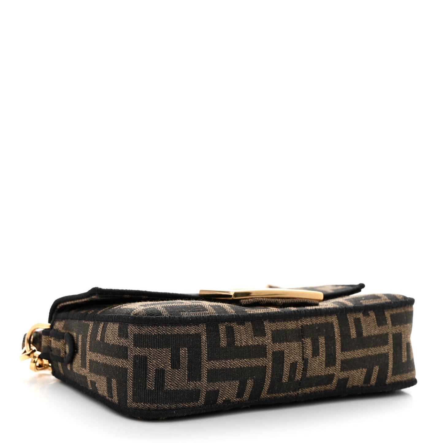 Fabric Jacquard FF 1974 Mini Baguette Tobacco Moro Black
