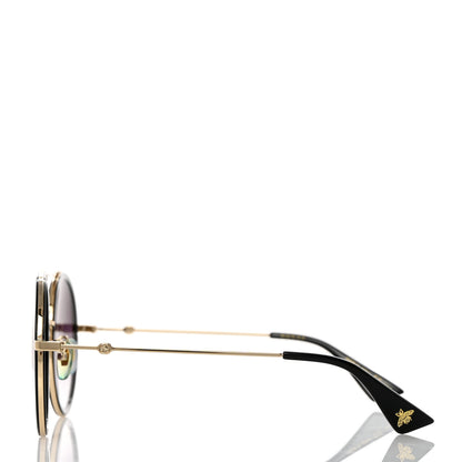 Gucci Metal Round Frame Sunglasses GG0061S Black 3 of 8