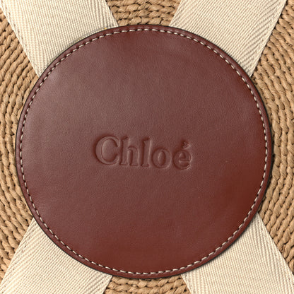 Chloe Raffia Large Woody Tote White 7 of 9