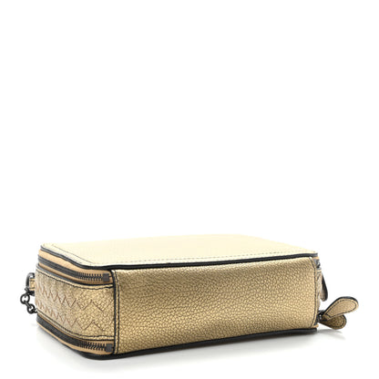 Bottega Veneta Metallic Lambskin Intrecciato Camera Bag Champignon 4 of 11